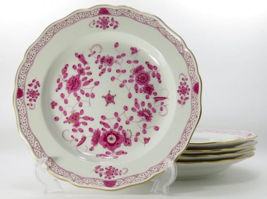 マイセン プレート□インドの華 ピンク ディナープレート 大皿 5枚
