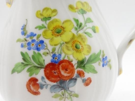 マイセン セット□ベーシックフラワー ブーケ 三つ花 パープル