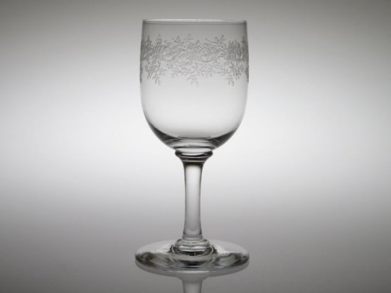 オールド バカラ グラス ○ セビーヌ ワイン グラス 12.5cm エッチング 