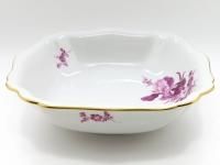 マイセン ベーシックフラワー 深皿三つ花 スクエアボウル 22cm 1級品