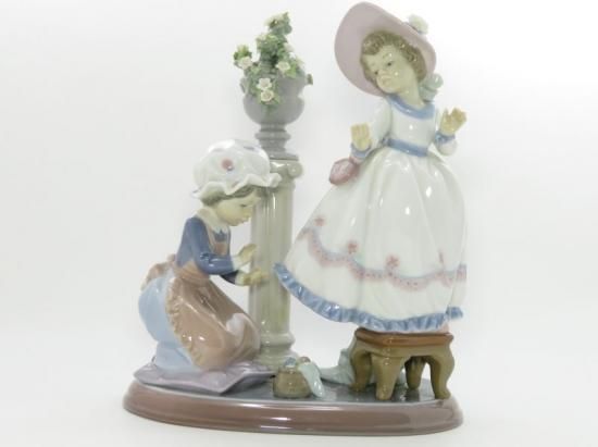 リヤドロ 置物 □ お好みに手なおし 少女 フィギュリン 5344 インテリア 人形 オブジェ Lladro 美品 希少 - アンティーク  ヴィンテージの高級クリスタル 陶磁器｜グラスクラシック