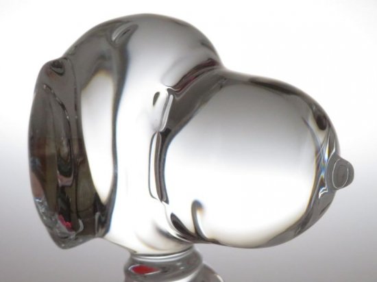 バカラ フィギュリン ハート スヌーピー 11cm 置物 インテリア クリスタル オブジェ 犬 Snoopy アンティーク ヴィンテージの高級クリスタル 陶磁器 グラスクラシック