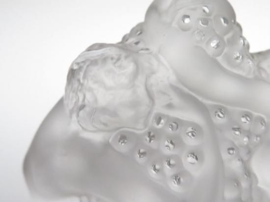 ラリック フィギュリン ○ ロクサーヌ 置物 8cm ブドウ 葡萄 天使