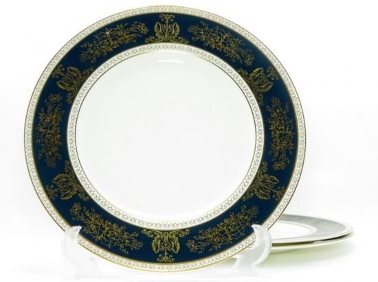 ウェッジウッドwedgwood コロンビア ブルー&ゴールド大皿