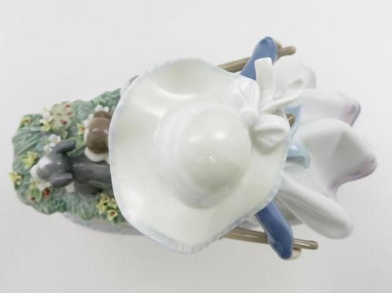 リヤドロ 置物 □ 乗せてあげる フィギュリン 5460 犬 花 女の子 陶器