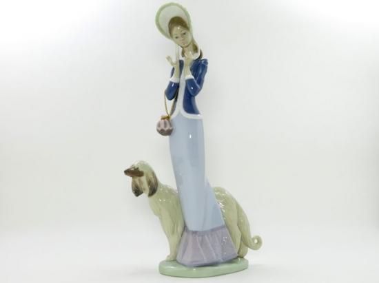 LLADRO リヤドロ ときめき 少年 少女 犬 ベンチ 置き物 5442 | nate