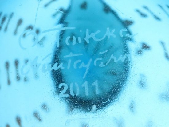 イッタラ フィギュリン ○ アニュアル バード 2011年 Oiva Toikka オイバ トイッカ Coral Eider 珊瑚 ブルー 青  iittala - アンティーク ヴィンテージの高級クリスタル 陶磁器｜グラスクラシック