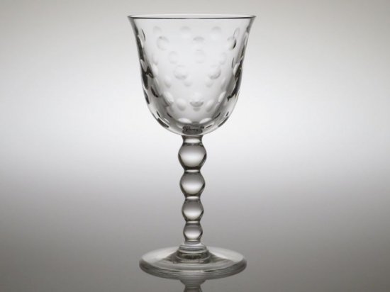 サンルイ グラス ○ バブルス ワイン グラス 16cm クリスタル 水玉 泡