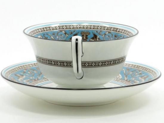 ウェッジウッド カップ＆ソーサー□フロレンティーン ターコイズ