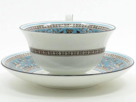 ウェッジウッド カップ＆ソーサー□フロレンティーン ターコイズ