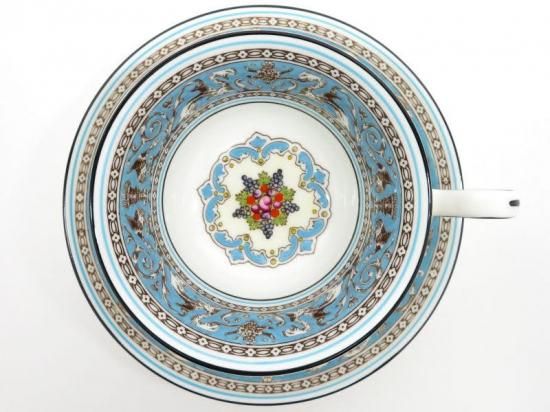 ウェッジウッド カップ＆ソーサー□フロレンティーン ターコイズ