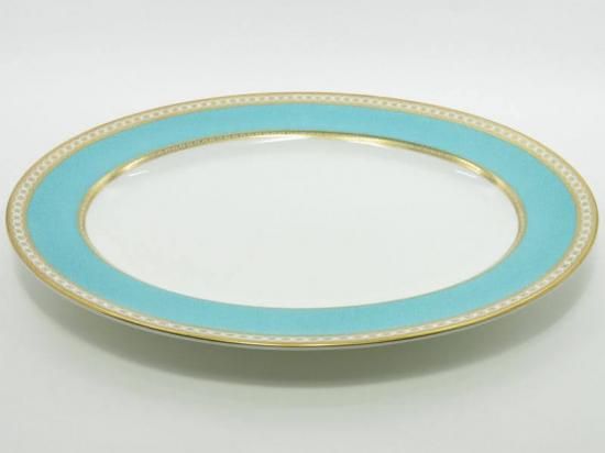 ウェッジウッド　ユーランダーパウダーターコイズ　オーバルプラター35.5㎝大皿 ウェッジウッド プレート□ユーランダーパウダー ターコイズ オーバル