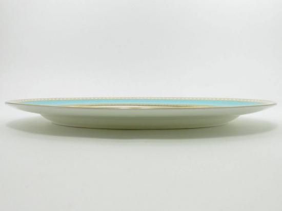 ウェッジウッド プレート□ユーランダーパウダー ターコイズ オーバル