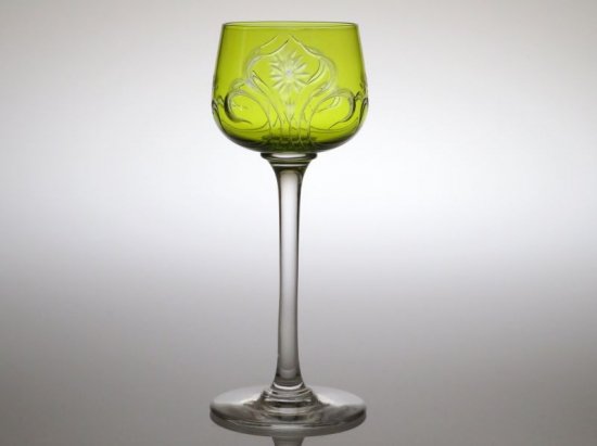 オールド バカラ グラス ○ 被せガラス ホック ワイン グラス 17.5cm