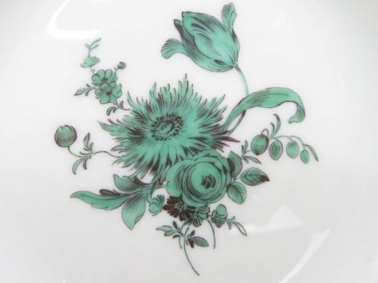 マイセン プレート□ワトーの花 グリーンブーケ デザートプレート 皿 6