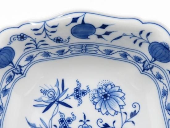 マイセン ボウル□ブルーオニオン スクエアボウル 四角 1個 深皿