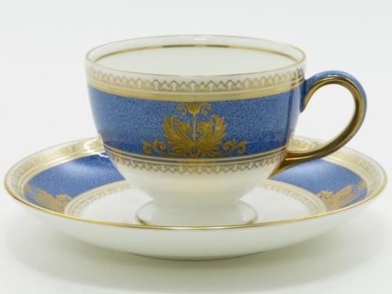 ウェッジウッド カップ＆ソーサー■コロンビア パウダーブルー コーヒーC＆S 1客 WEDGWOOD 1級品 4 - アンティーク  ヴィンテージの高級クリスタル 陶磁器｜グラスクラシック