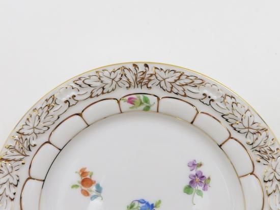 meissen マイセン　 Xフォーム　ミニプレート　13.8cm マイセン プレート□Xフォーム ミニプレート 13.5cm 散らし小花 皿 5枚