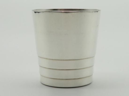 ワンピなど最旬ア！ クリストフル グラス ○ シンプル ショット グラス 5cm ライン 3 カトラリー