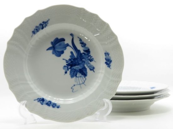 ロイヤルコペンハーゲン プレート■ブルーフラワー カーブ ディナープレート 25.5cm 大皿 4枚セット 1級品