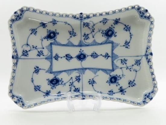 ロイヤルコペンハーゲンブルーフルーテッド フルレース スクエアプレート ロイヤルコペンハーゲン プレート□ブルーフルーテッド フルレース