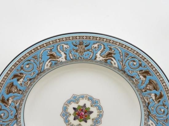 【】フロレンティーン　コバルト　スープ皿　6枚　20cm ウェッジウッド プレート□フロレンティーン ターコイズ スープ