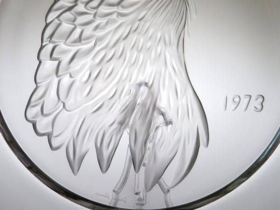 ラリック プレート ○ イヤー プレート 21.5cm クリスタル 皿