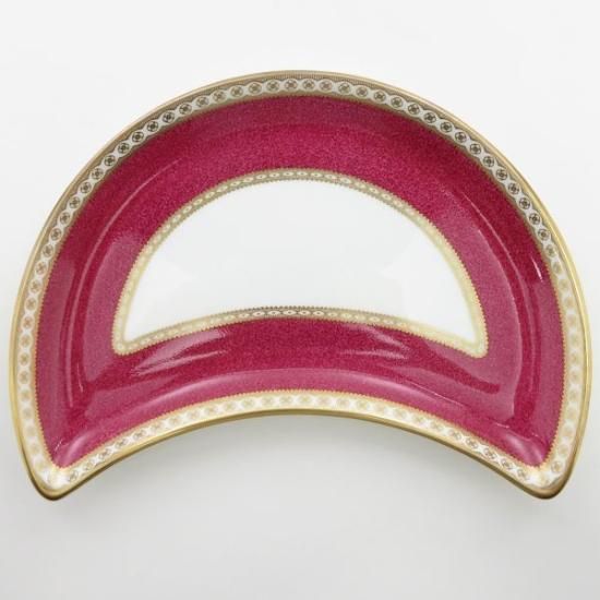 ウェッジウッド プレート□ユーランダーパウダー ルビー 三日月型