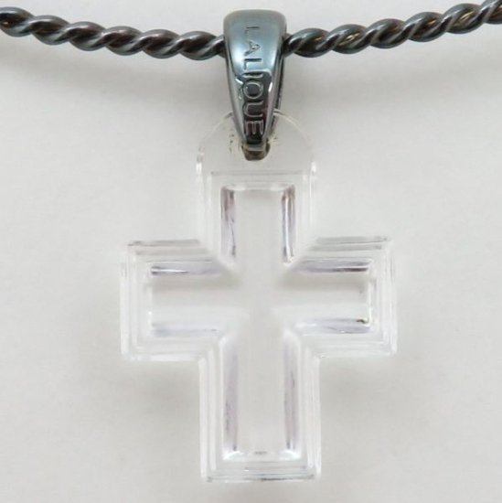 箱コンディションラリックLaliqueクリスタルクロス十字架Osmoseカボションネックレス
