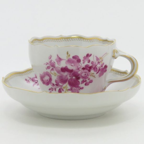 MEISSEN マイセン フラワー ピンク コーヒーカップ\u0026ソーサー 1客