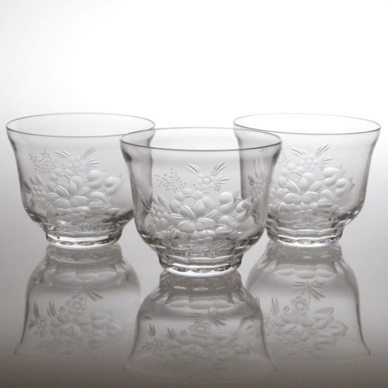 マイセンクリスタル グラス ○ フラワー 冷茶 グラス 7cm 花 エン