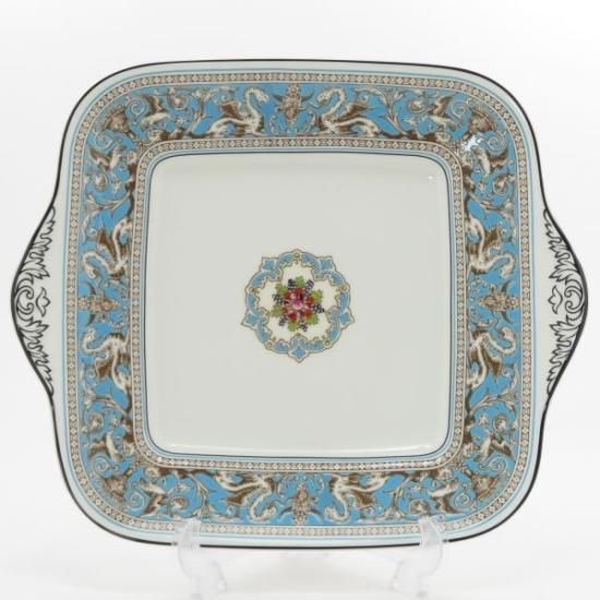 ウェッジウッド　フロレンティーン　ターコイズ　スクエア　プレート フロレンティーン ターコイズ スクエアプレート|WEDGWOOD公式