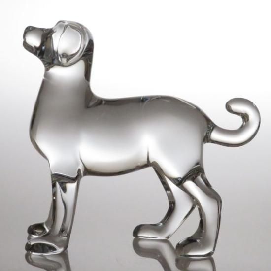 【美品】バカラ Baccarat クリスタル フィギュリン 犬 干支 戌 バカラ フィギュリン ○ 犬 イヌ 置物 オーナメント クリスタル 干支