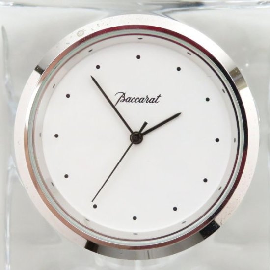 バカラ 時計 ○ エキノックス クロック 置時計 7.5cm クリスタル 
