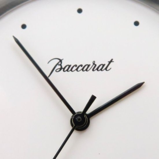 バカラ 時計 ○ エキノックス クロック 置時計 7.5cm クリスタル 