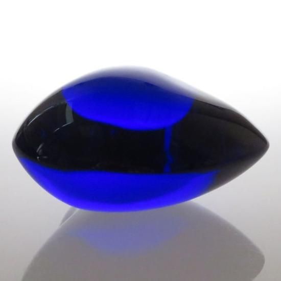 バカラ ペーパーウェイト ○ ハート ブルー 置物 オブジェ