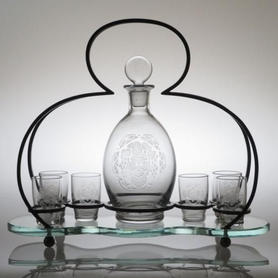 オールド・バカラ ジョルジュ・シュバリエ 植物文 大型 デカンタ 23cm オールド・バカラ ジョルジュ・シュバリエ 植物文 大型 デカンタ