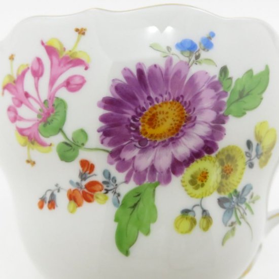 マイセン カップ&ソーサー□ベーシックフラワー ブーケ 五つ花 C&S 洋食器 1客 Meissen 1級品 1 - アンティーク  ヴィンテージの高級クリスタル 陶磁器｜グラスクラシック