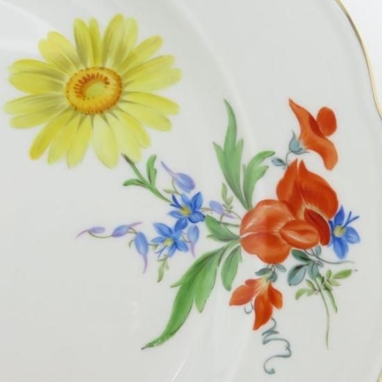 マイセン プレート□ベーシックフラワー ブーケ 三つ花 ディナー