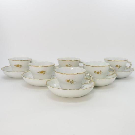 2024最新のスタイル マイセン カップ&ソーサー□金色の花 C&S 洋食器 6客セット マイセン
