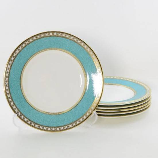 ウェッジウッド プレート□ユーランダー パウダーターコイズ デザート