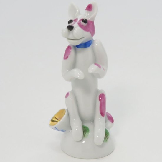 マイセン 置物□イヌ ピンク フィギュリン 7cm 干支シリーズ 戌 犬 ペーター シュトラング 手びねり Meissen 美品 - アンティーク  ヴィンテージの高級クリスタル 陶磁器｜グラスクラシック