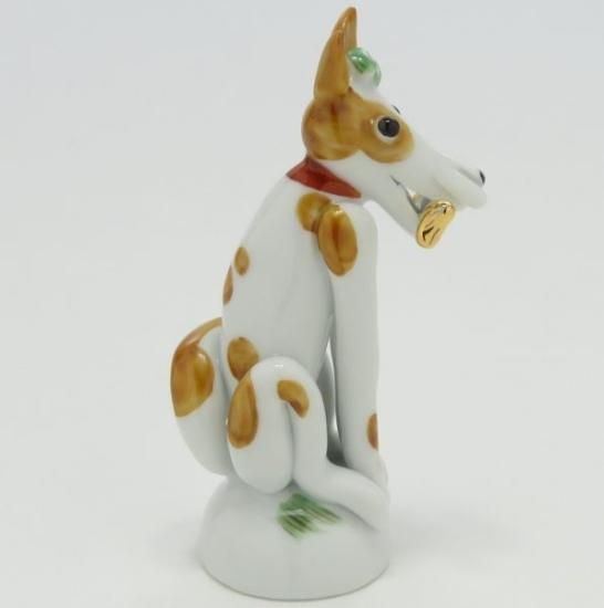 マイセン 置物□イヌ 茶色 フィギュリン 7.5cm 干支シリーズ 戌