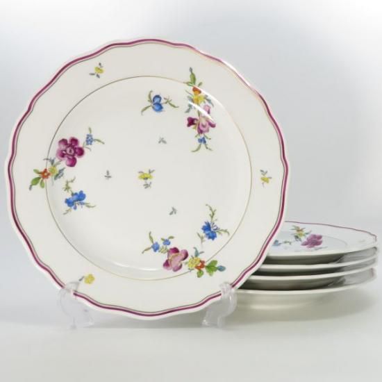 5035■マイセン ベーシックスフラワー「フラワーブーケ」透かし皿 フレーム付 マイセン プレート□ベーシックフラワー ブーケ 二つ花 サラダ