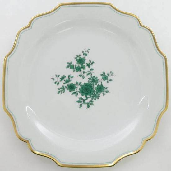 ☆状態良好/2点セット☆アウガルテン ウイーン オーストリア プレート 皿 金彩 アウガルテン プレート□プリンスオイゲン グリーン ディナー