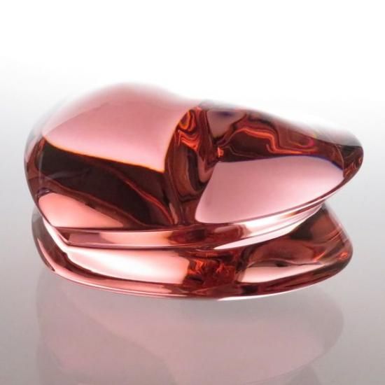 【美品】バカラ／ザンザン ハート レッド ペーパーウェイト大／BC282 バカラ ペーパーウェイト ○ ザンザン ハート レッド 赤 オーナメント