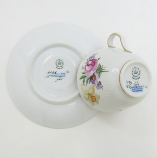 ロイヤルコペンハーゲン カップ＆ソーサー□サクソンフラワー C&S 洋食器 Royal Copenhagen 6客セット 1級品 - アンティーク  ヴィンテージの高級クリスタル 陶磁器｜グラスクラシック