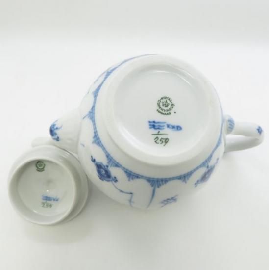 ロイヤルコペンハーゲン ポット□ブルーフルーテッド プレイン