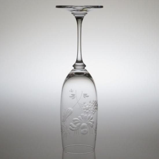Meissen Crystal - シャンパングラス　マイセン　Meissen マイセンクリスタル シャンパングラス ○ フラワー エングレー
