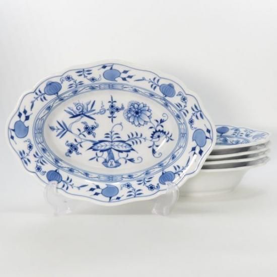 Meissen マイセン ブルーオニオン オーバルプレート マイセン プレート□ブルーオニオン オーバル ディーププレート